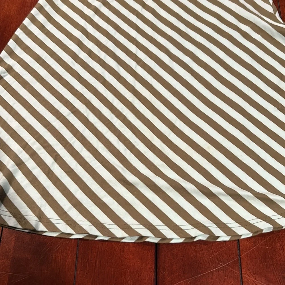 Gymboree Beach Shack Striped One Shoulder Dress Aqua Olive Size 10
